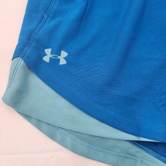 Under Armour Loose Heatgear Womens Size 3X Blue Elastic Waist Athletic Shorts - Picture 2 of 6